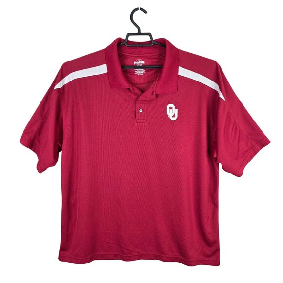 Mens Knights Apparel Pro Edge Red OU Sooners Polo Shirt Short Sleeve Size XL - Picture 1 of 8